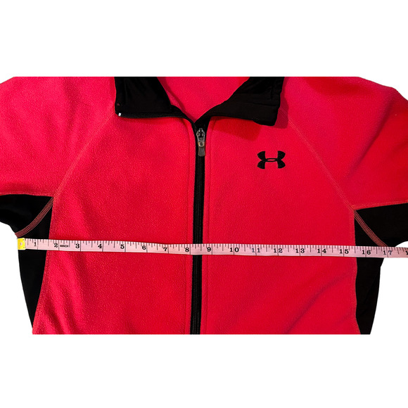 Under Armour Dark Pink Fleece Zip Up Womens Size S - Picture 5 of 6